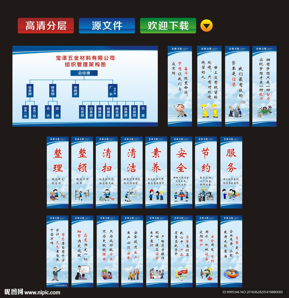 公司标语 工厂标语 架构图