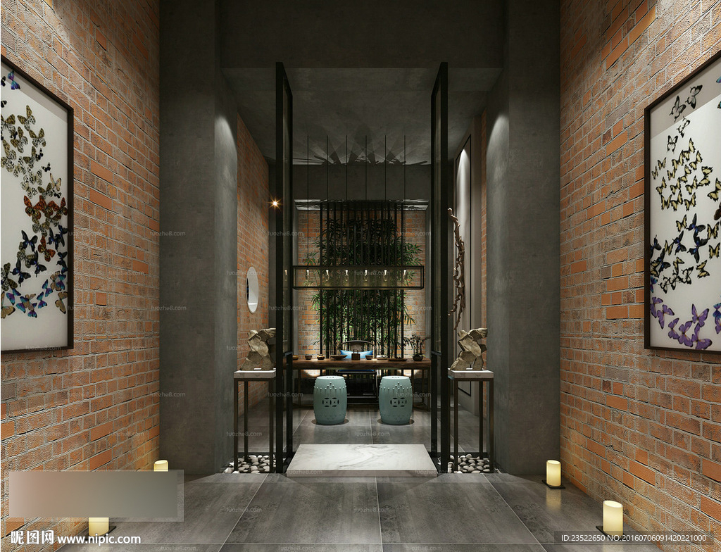 工业风过道 工业风洽谈区动画