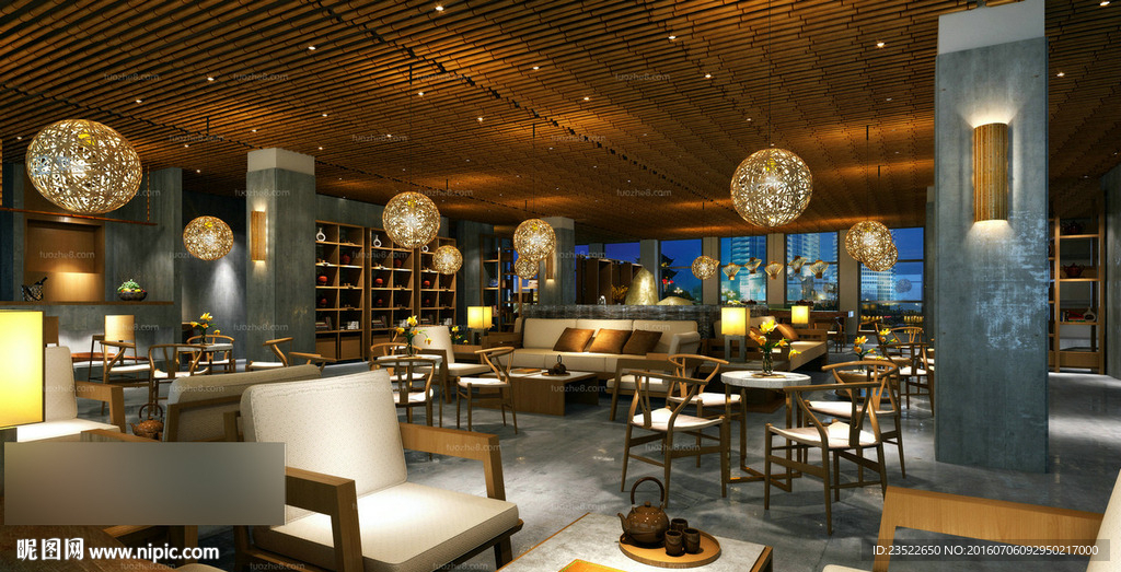 工业风茶馆 中式茶馆动画