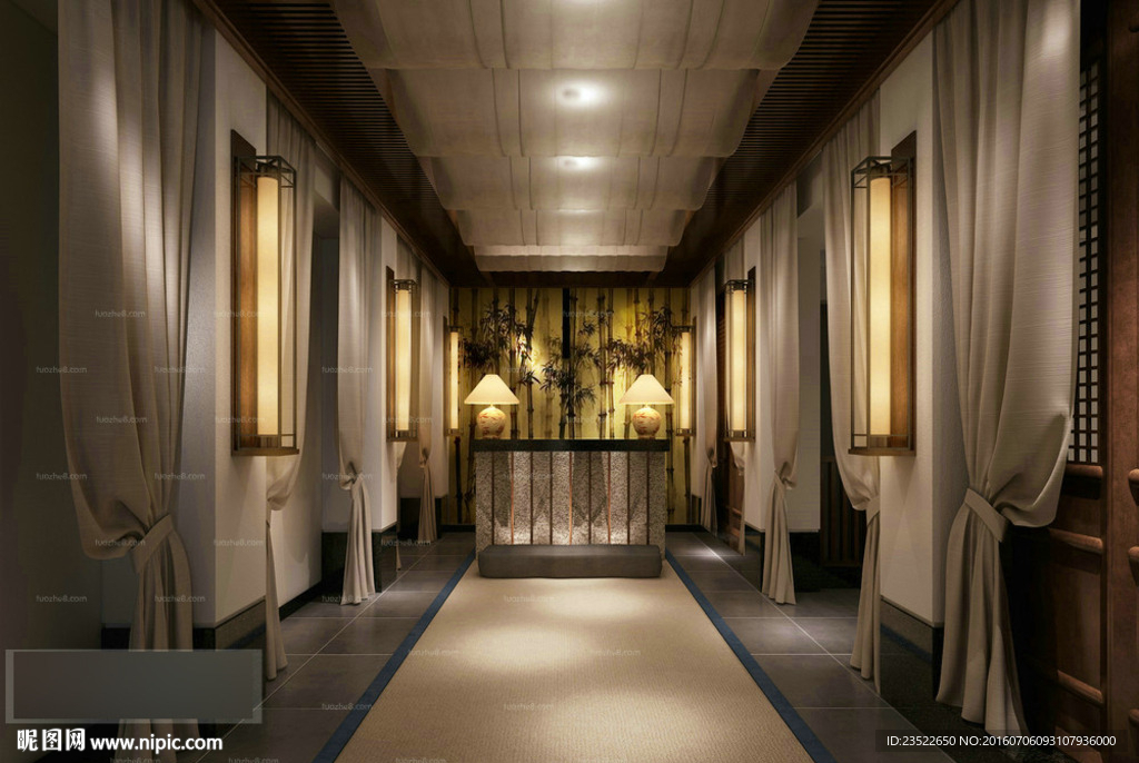 中式茶馆 仿旧古建室内