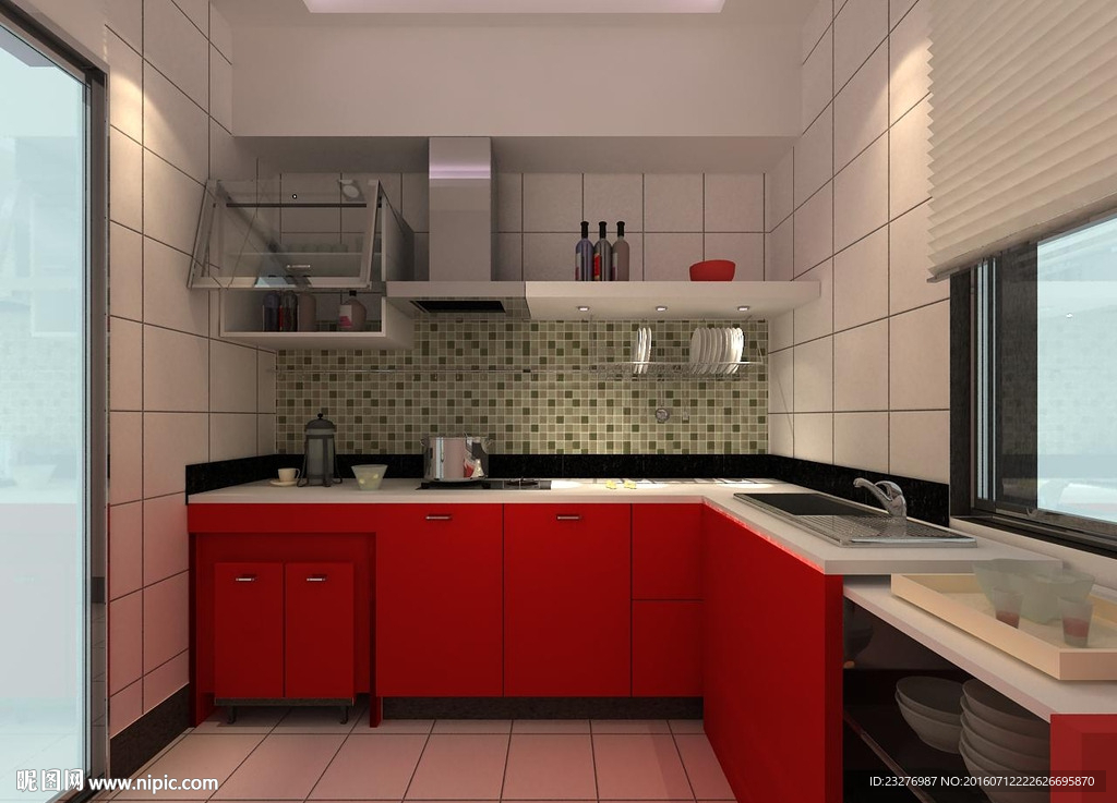 厨房设计效果3D模型