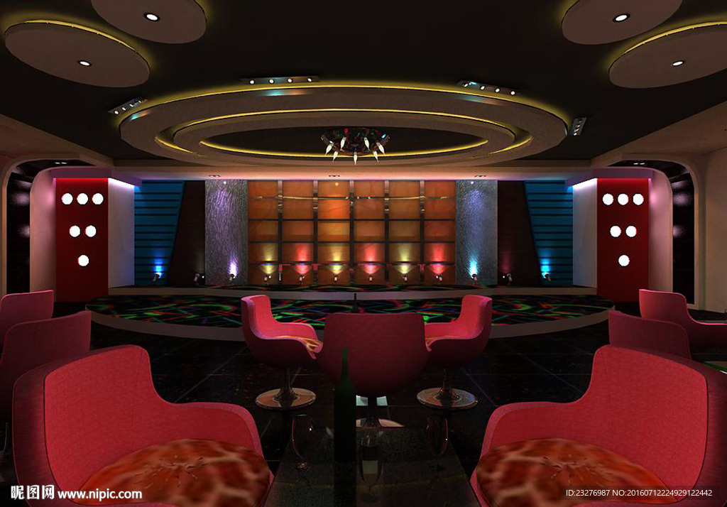 KTV大厅设计效果3D模型
