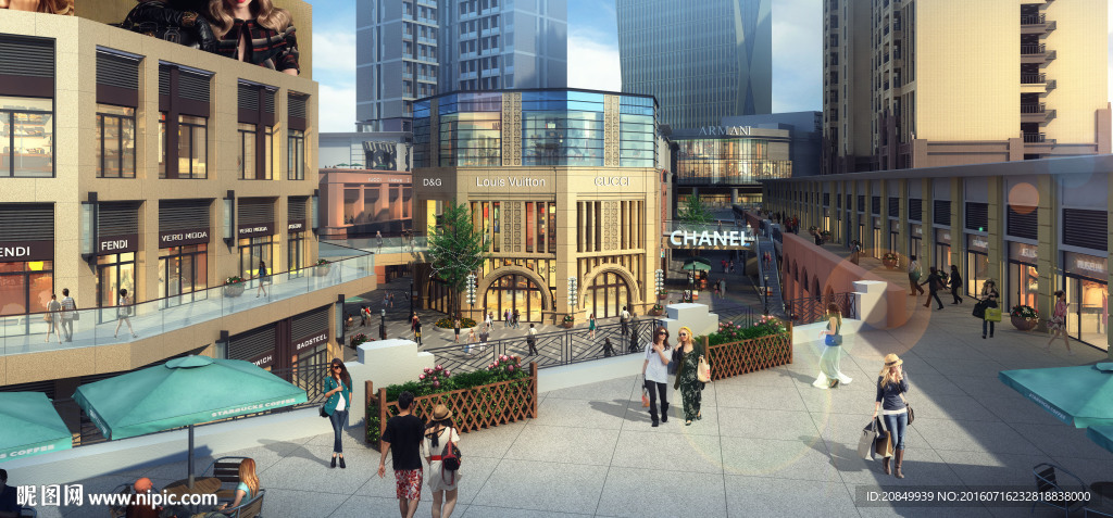 商业街效果图