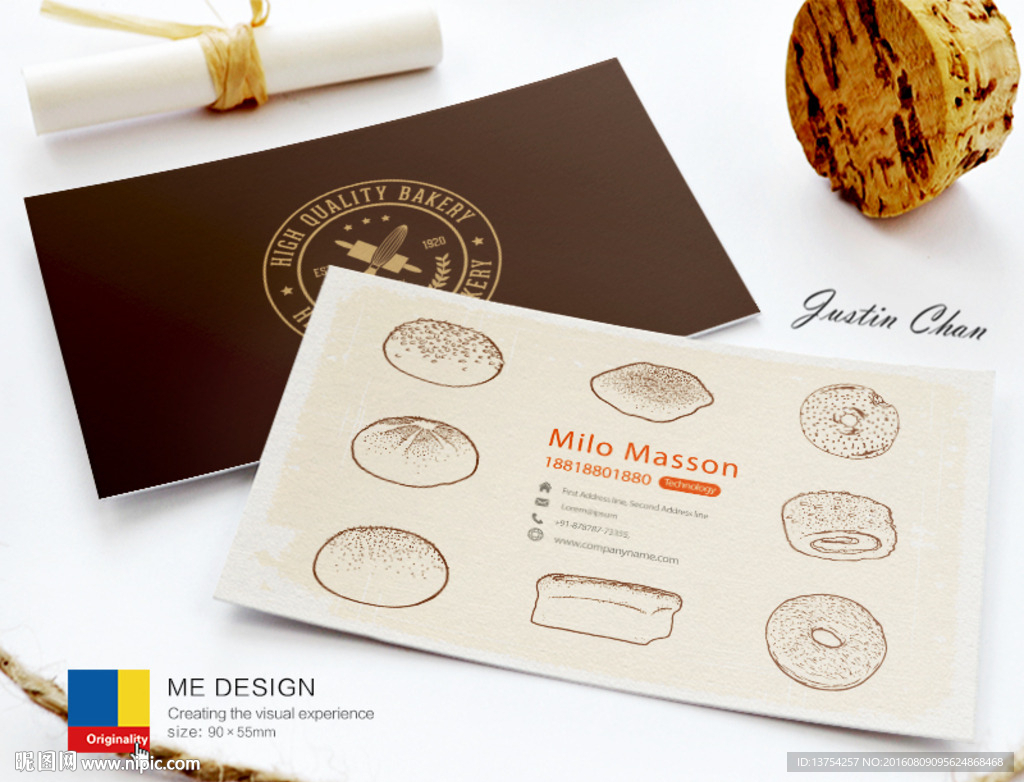 面包名片