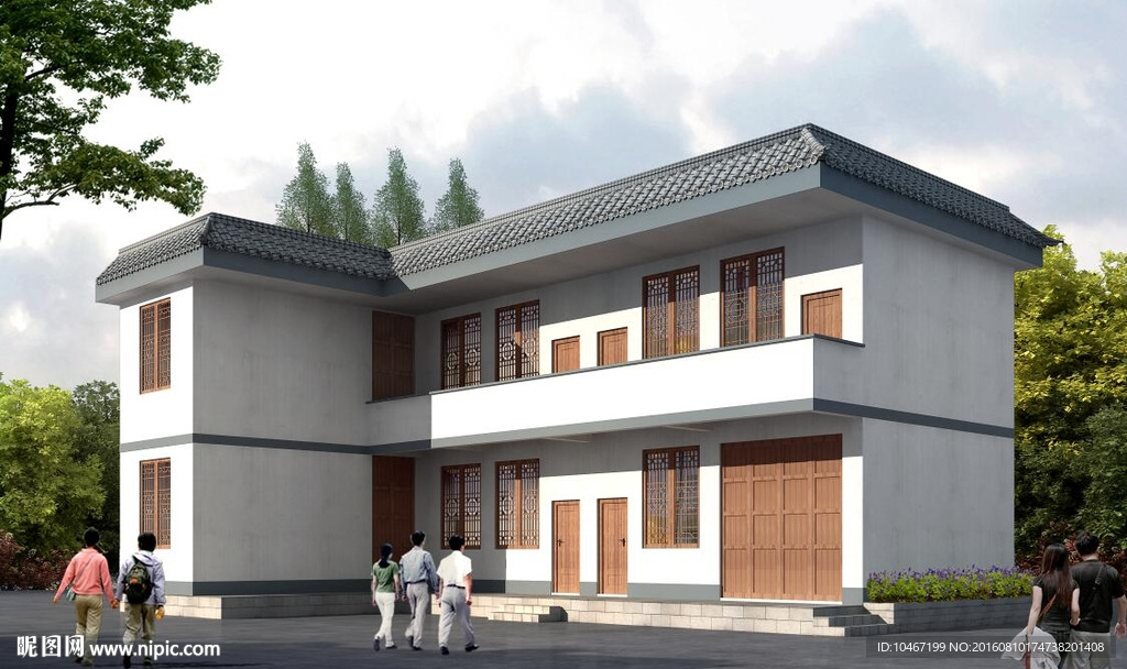 民房立面效果图