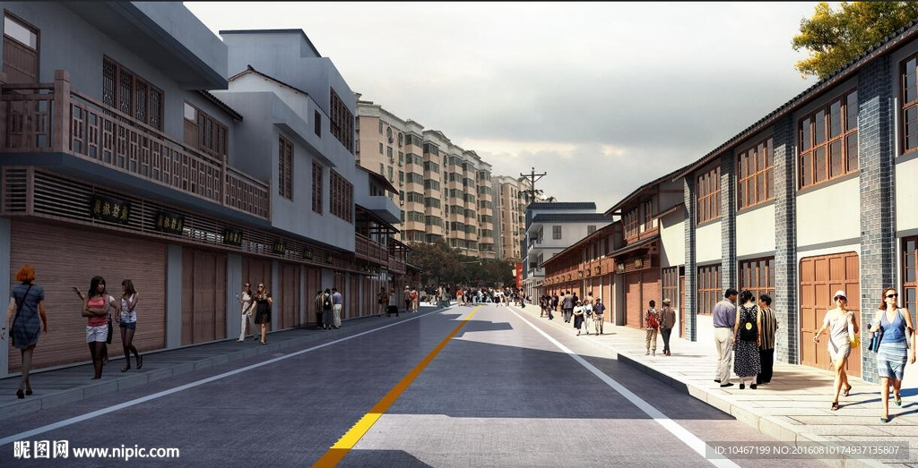 沿街立面效果图