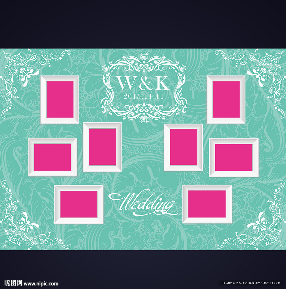 蒂芙尼婚礼照片墙