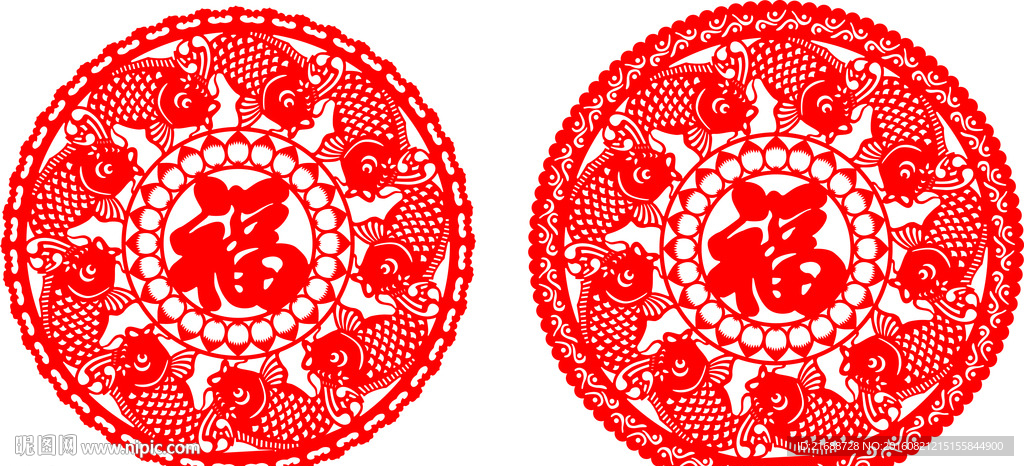 福鱼剪纸