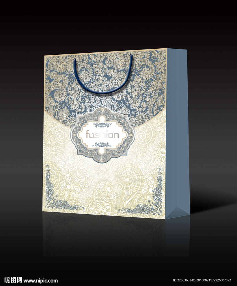 欧式手提袋效果图