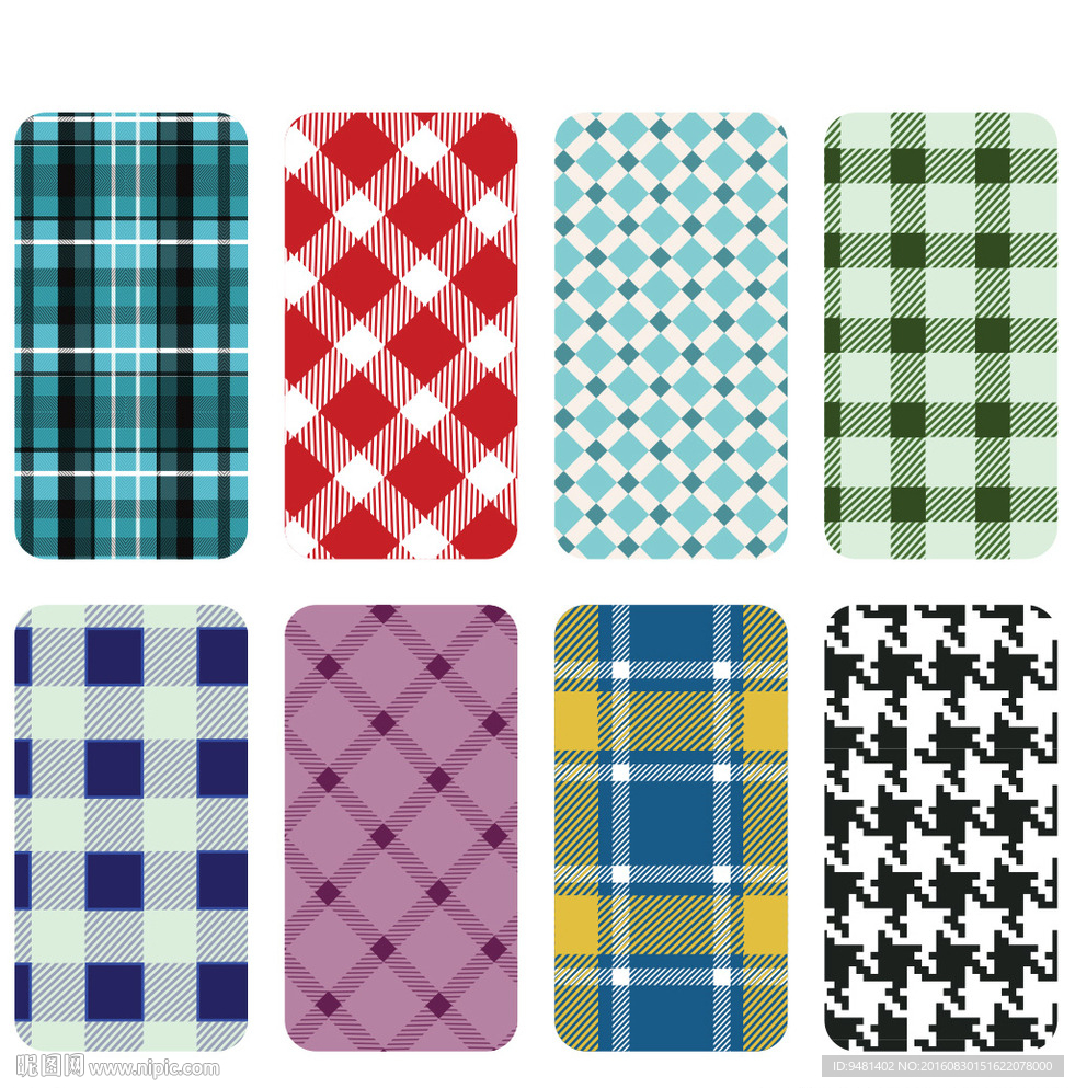 格纹手机壳图案设计素材