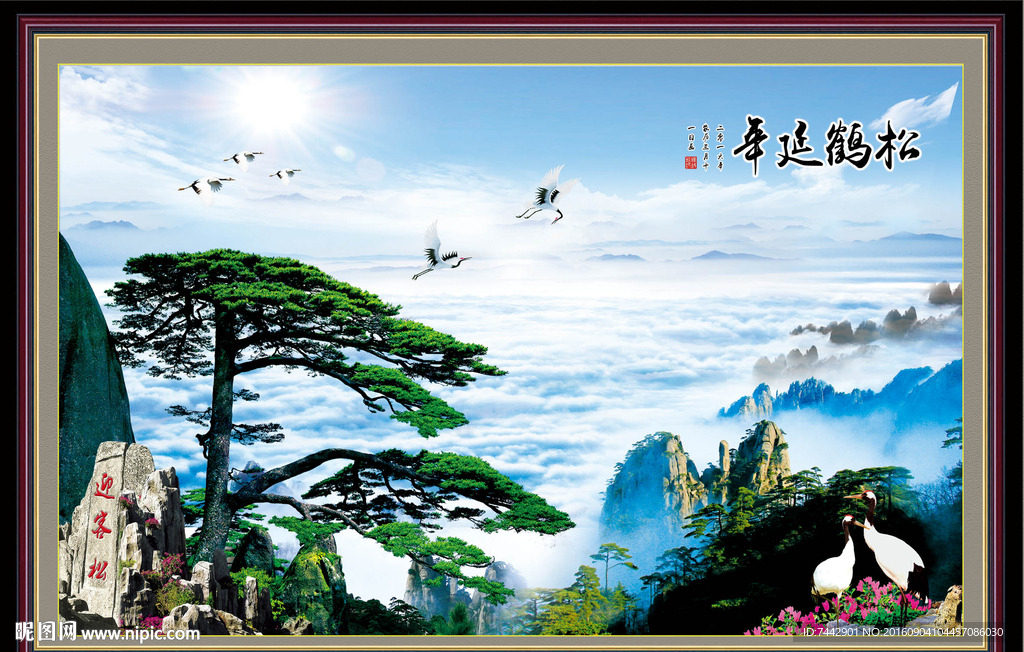 迎客松 松鹤延年