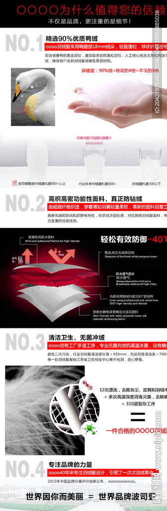 秋冬男女羽绒服详情页面通用模板