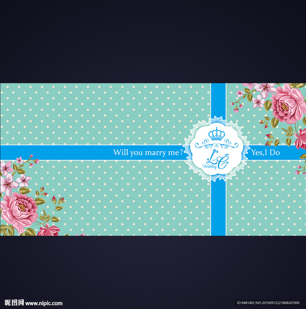 蒂芙尼蓝粉色碎花花卉婚礼背景