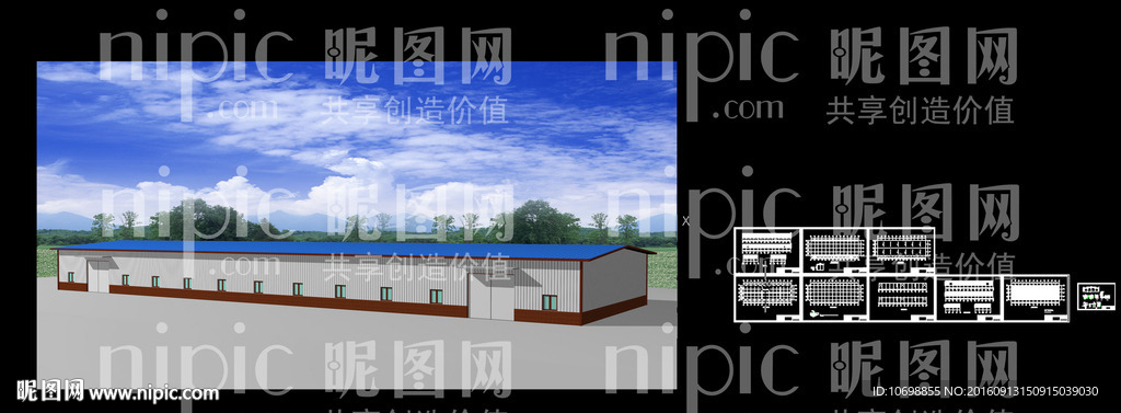 车间厂房效果图