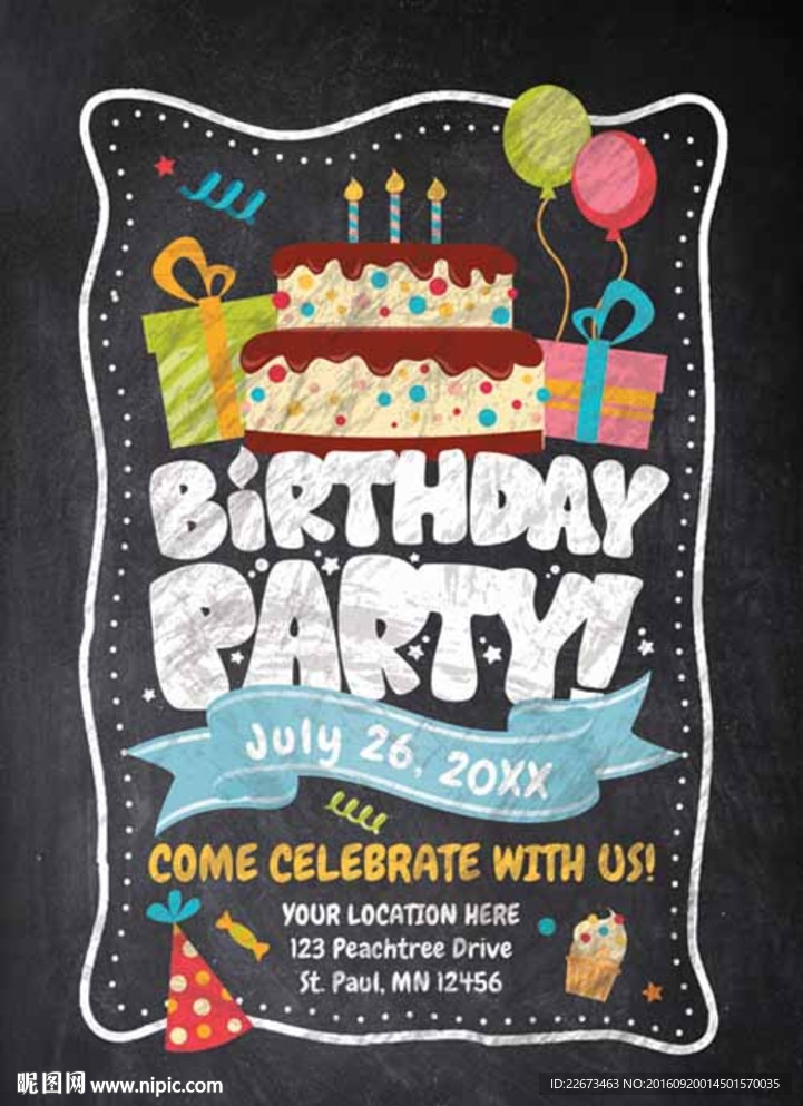 生日快乐蛋糕教师节黑板酒吧音乐