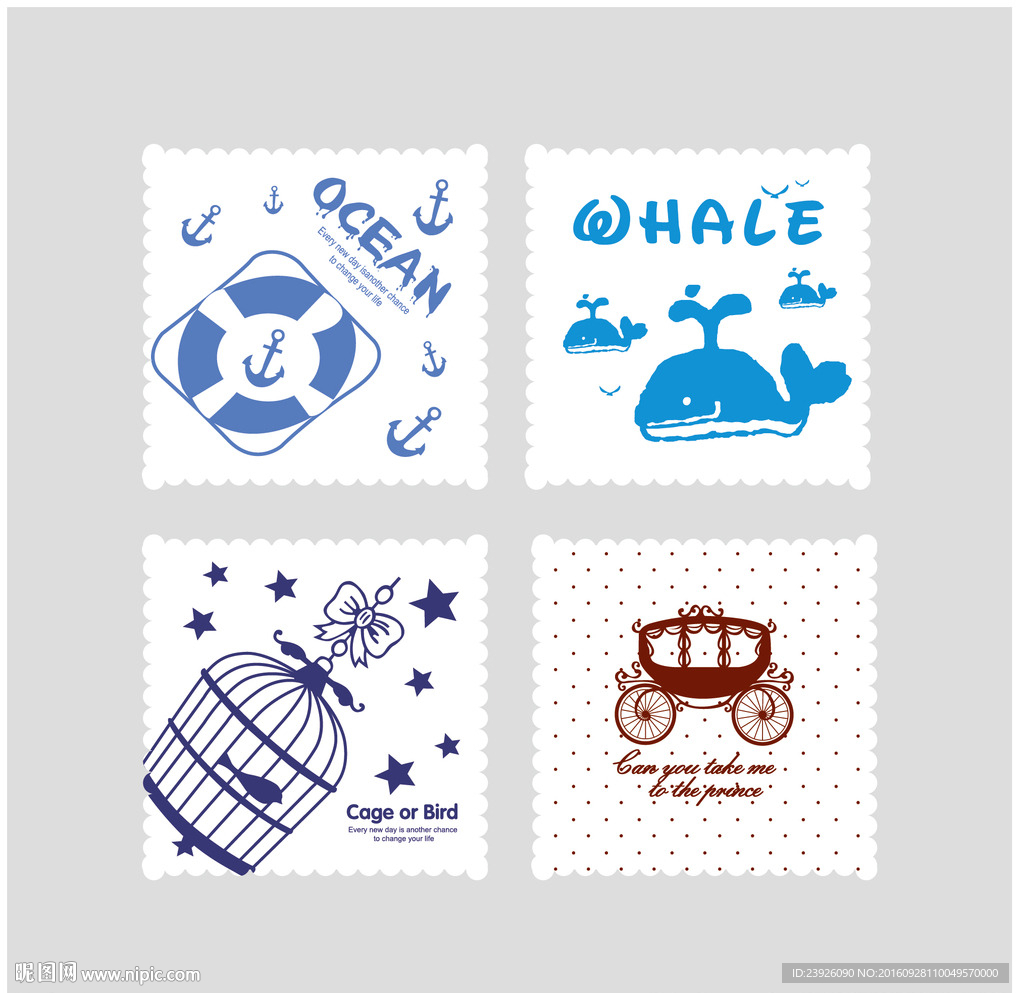 手绘眼镜布矢量图