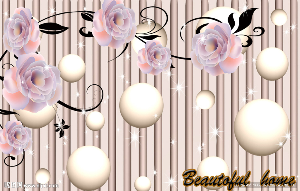 现代3D梦幻花图片