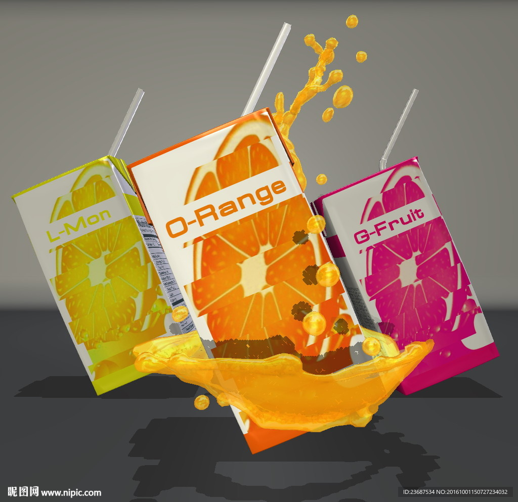 包装贴图效果图