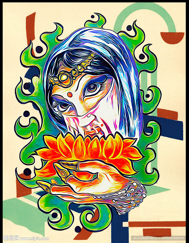 阿拉丁少女插画