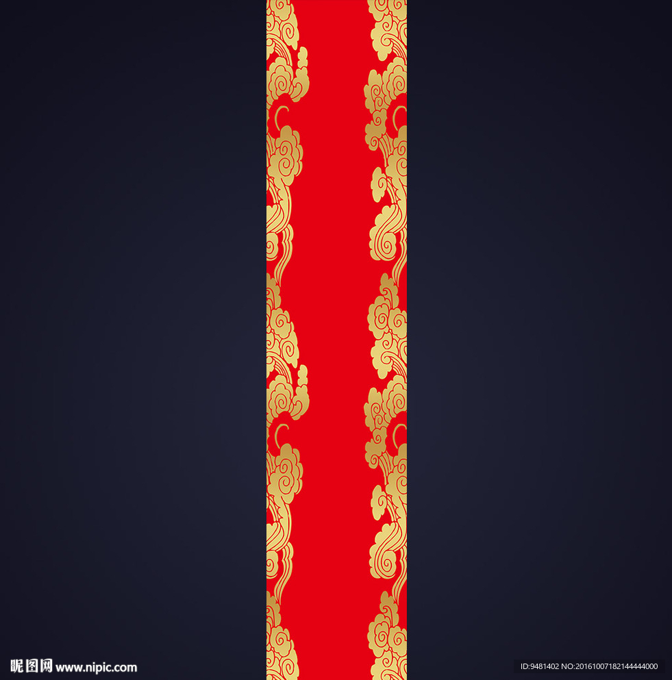 Z68大红金色婚礼T台地毯喷绘