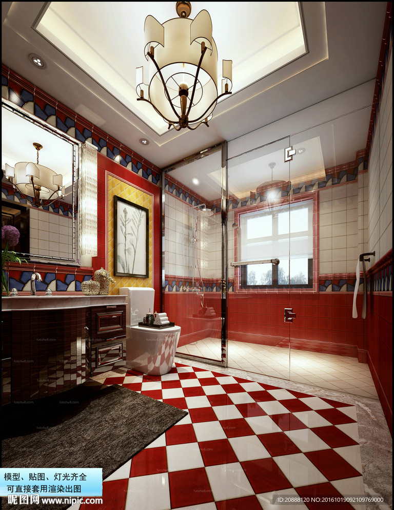 美式艺术卫生间