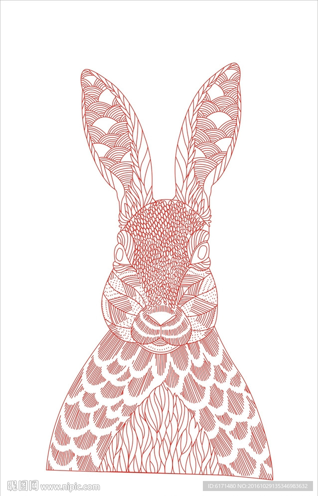 手绘兔子