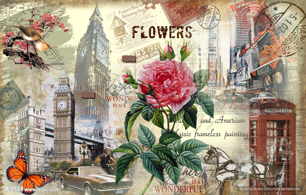 欧式复古装饰画