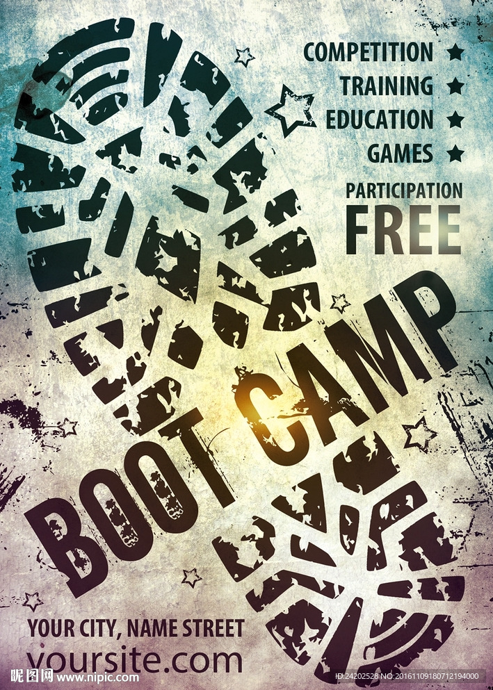 时尚足印企业文化训练营宣传海报