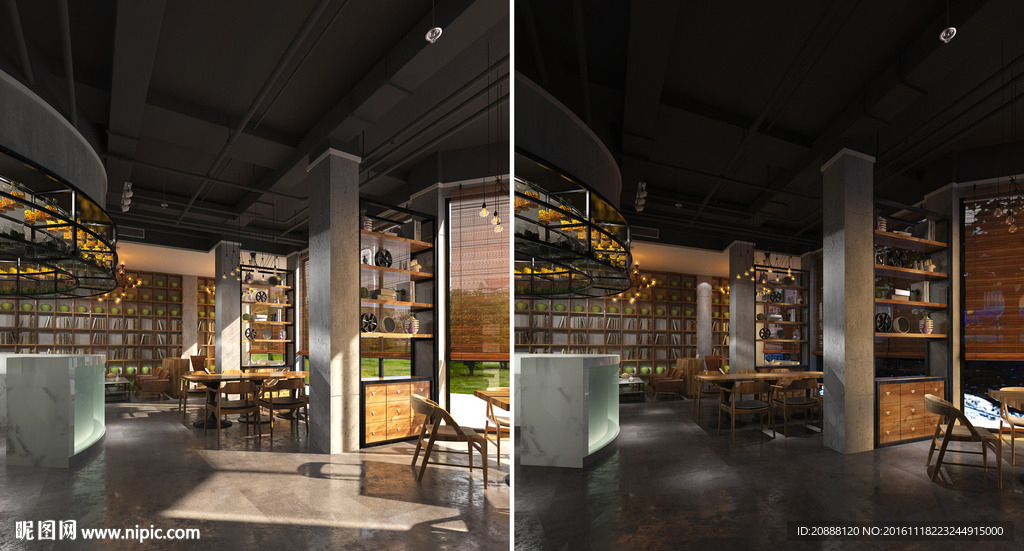 咖啡厅 餐厅 奶茶店 书吧动画