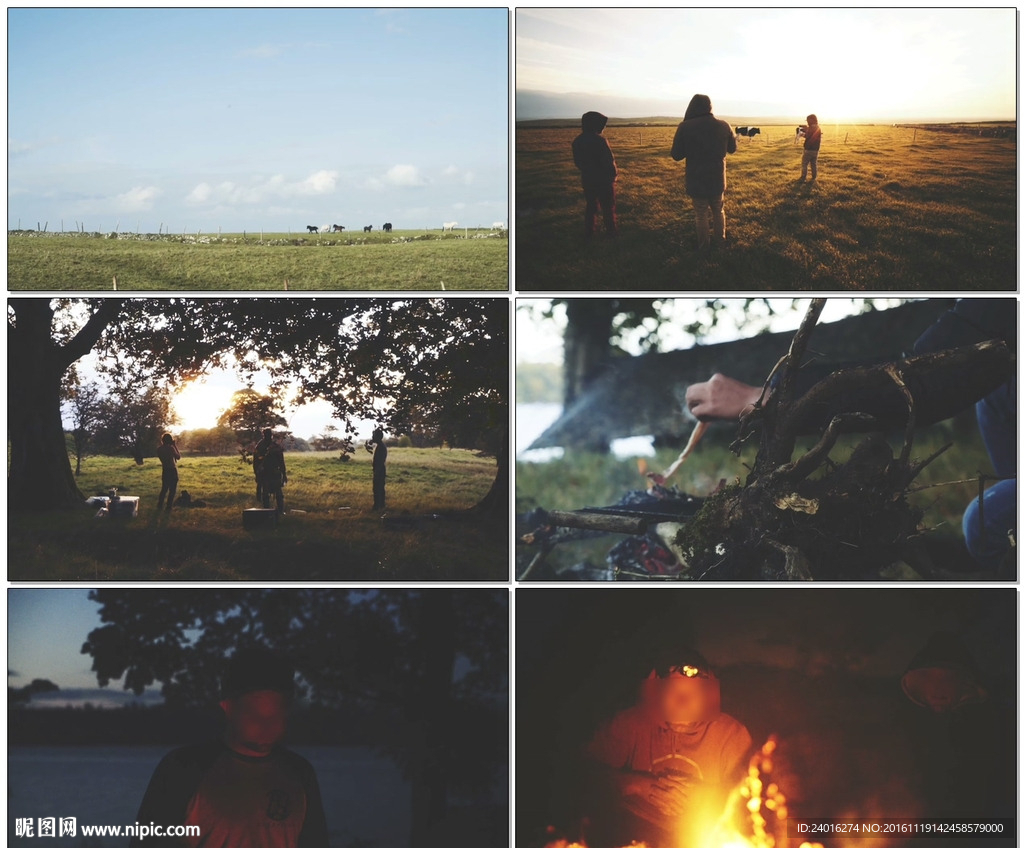 烧烤夜晚篝火野营