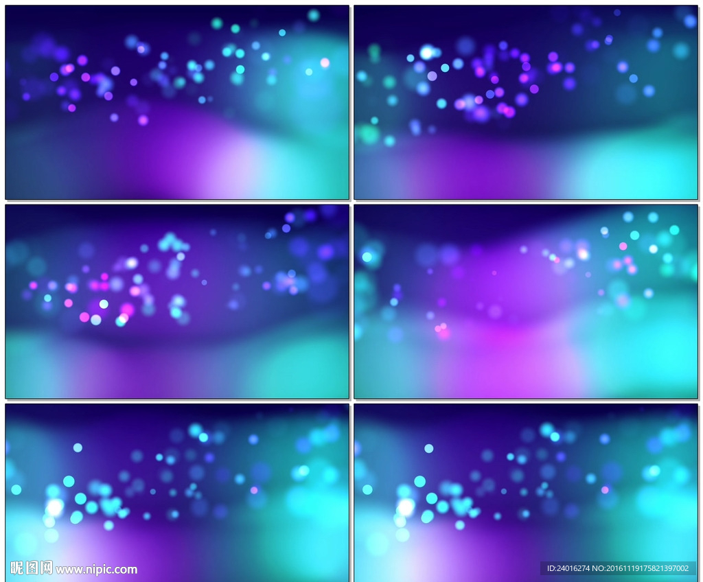 4K彩色粒子飘飞动态背景视频