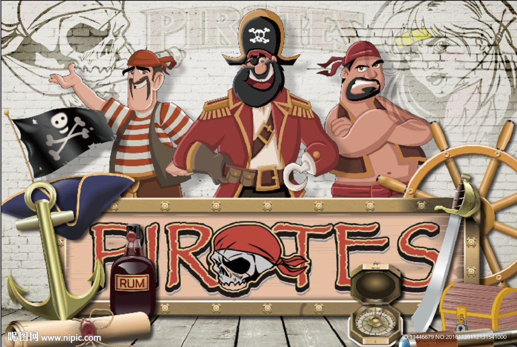 高清海盗素材背景