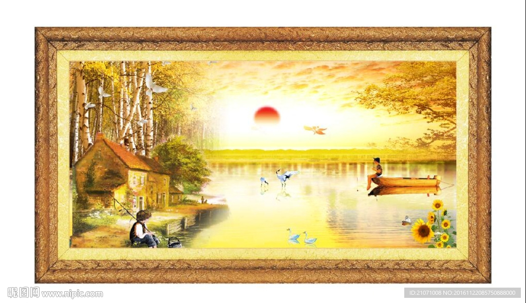 黄金满地   油画风景