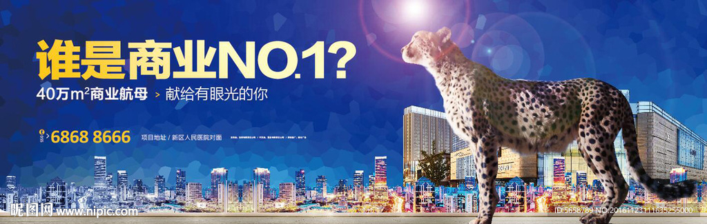 商业户外  豹子  城市繁华