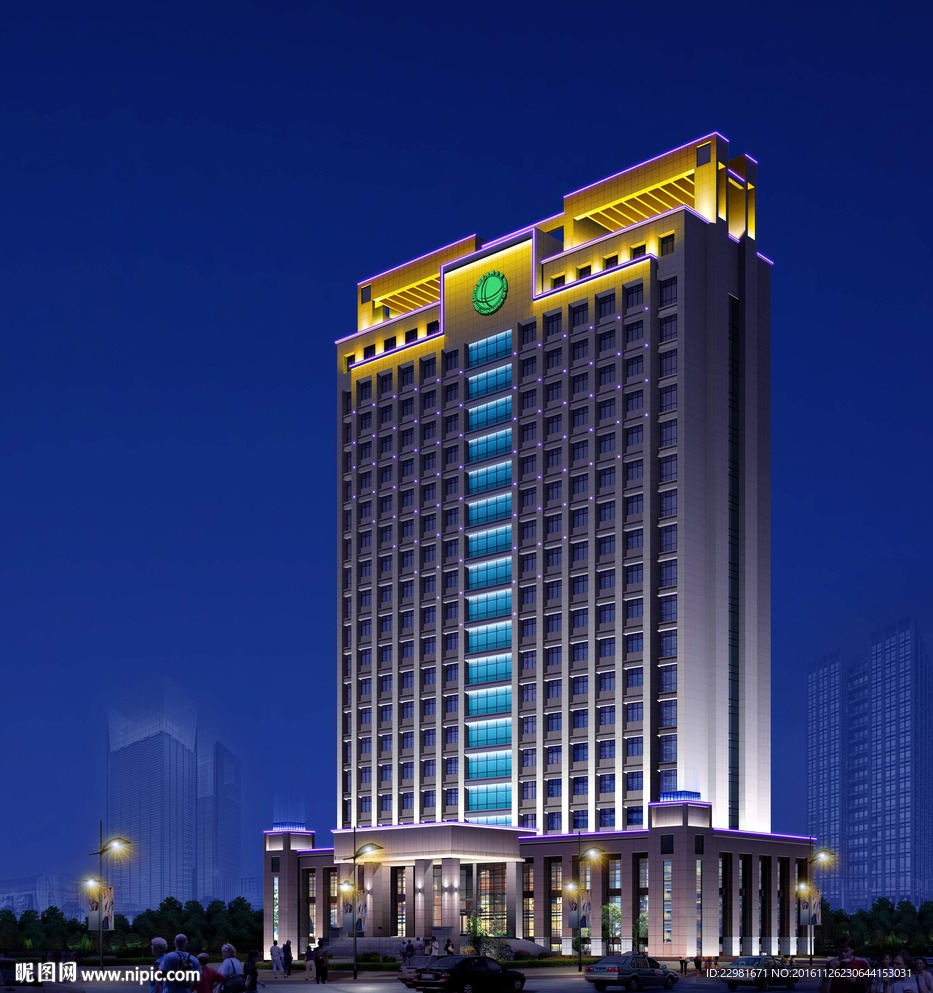 楼体亮化企业办公楼照明