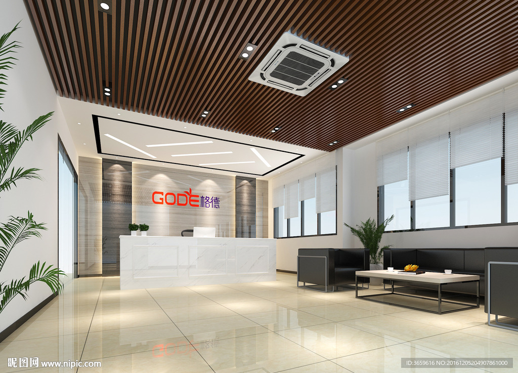 公司前台效果图