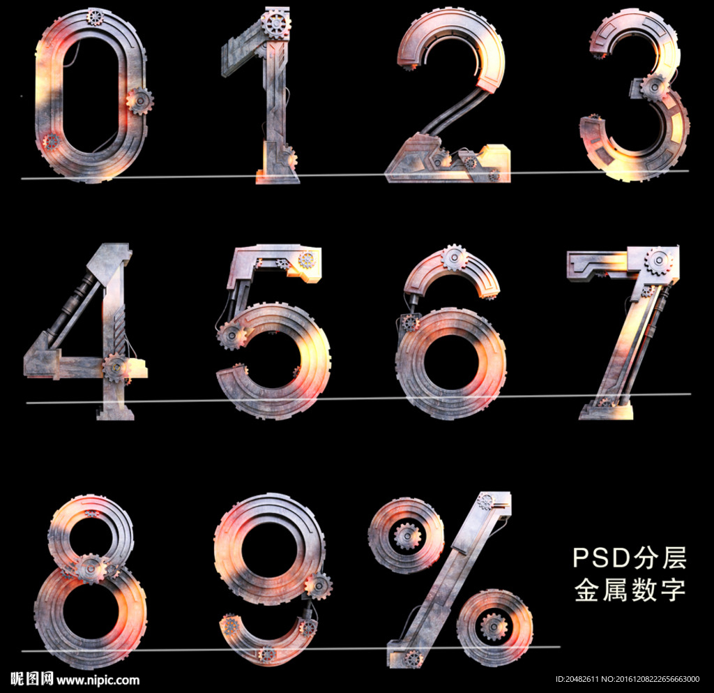 金属数字－机械数字