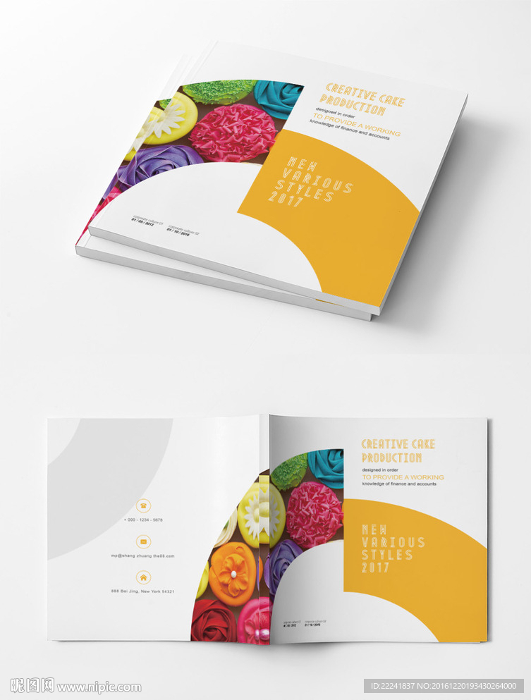 方形蛋糕画册封面