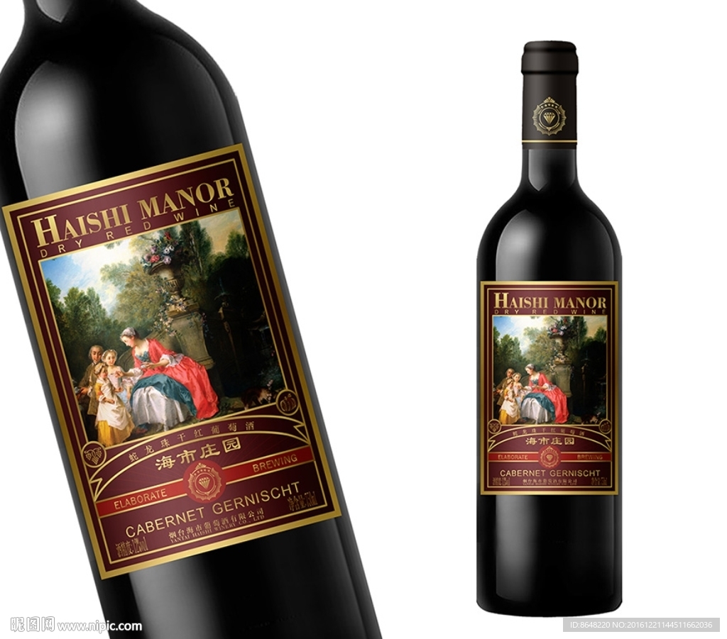 海市庄园油画系瓶贴（平面图）