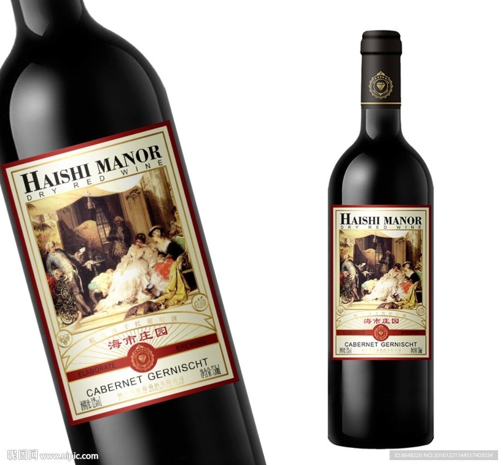 海市庄园油画系瓶贴（平面图）