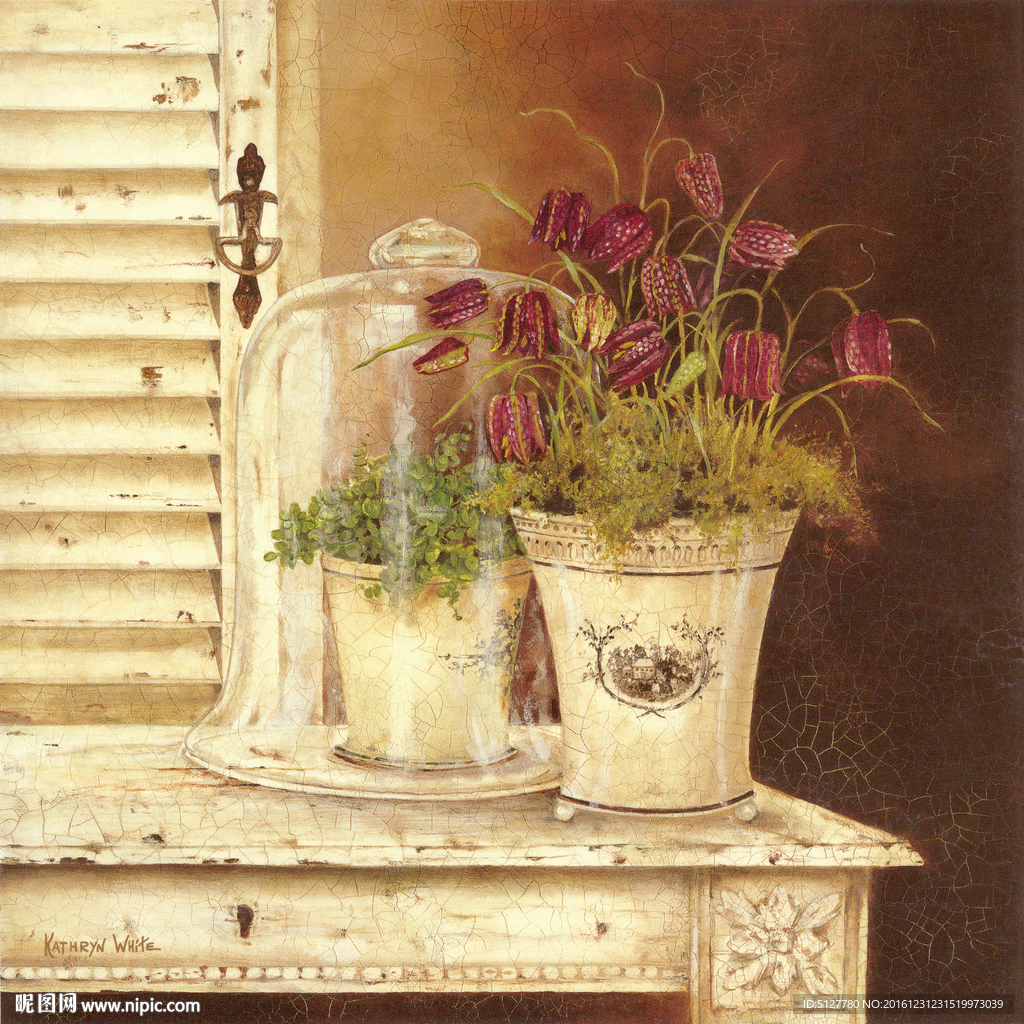 花卉 油画 装饰画 静物 欧美