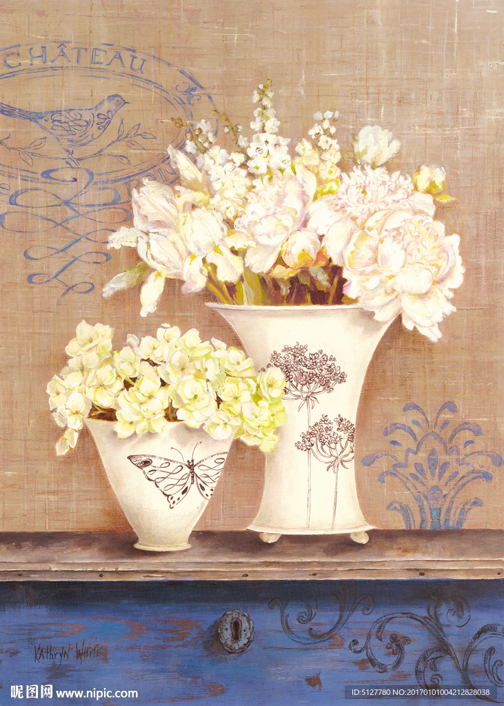 花卉 油画 装饰画 静物 欧美