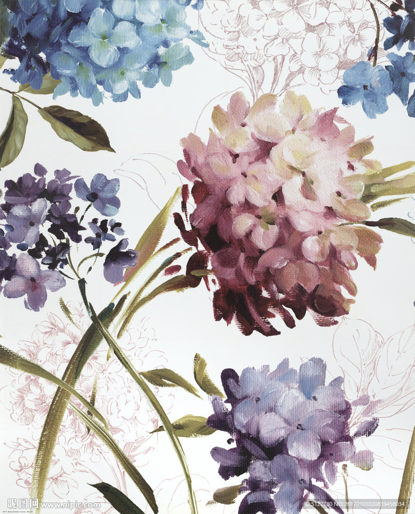 花卉 油画 装饰画 静物 欧美