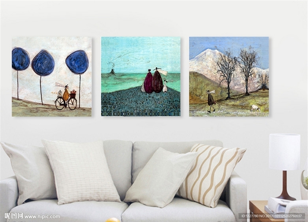 幸福一家人 装饰画 无框画