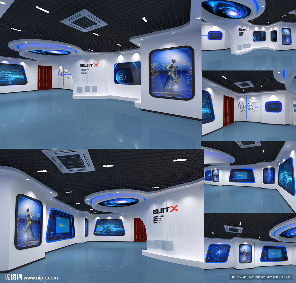 企业展厅设计效果图