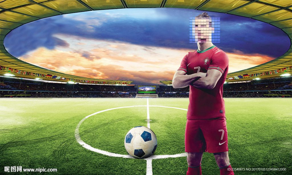 足球场背景墙
