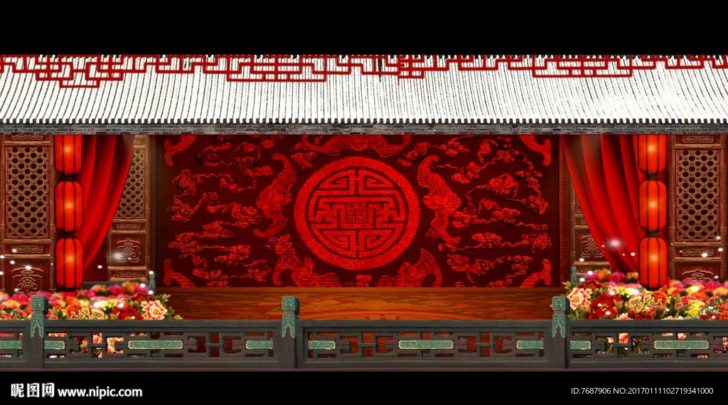 中国风戏曲大戏台