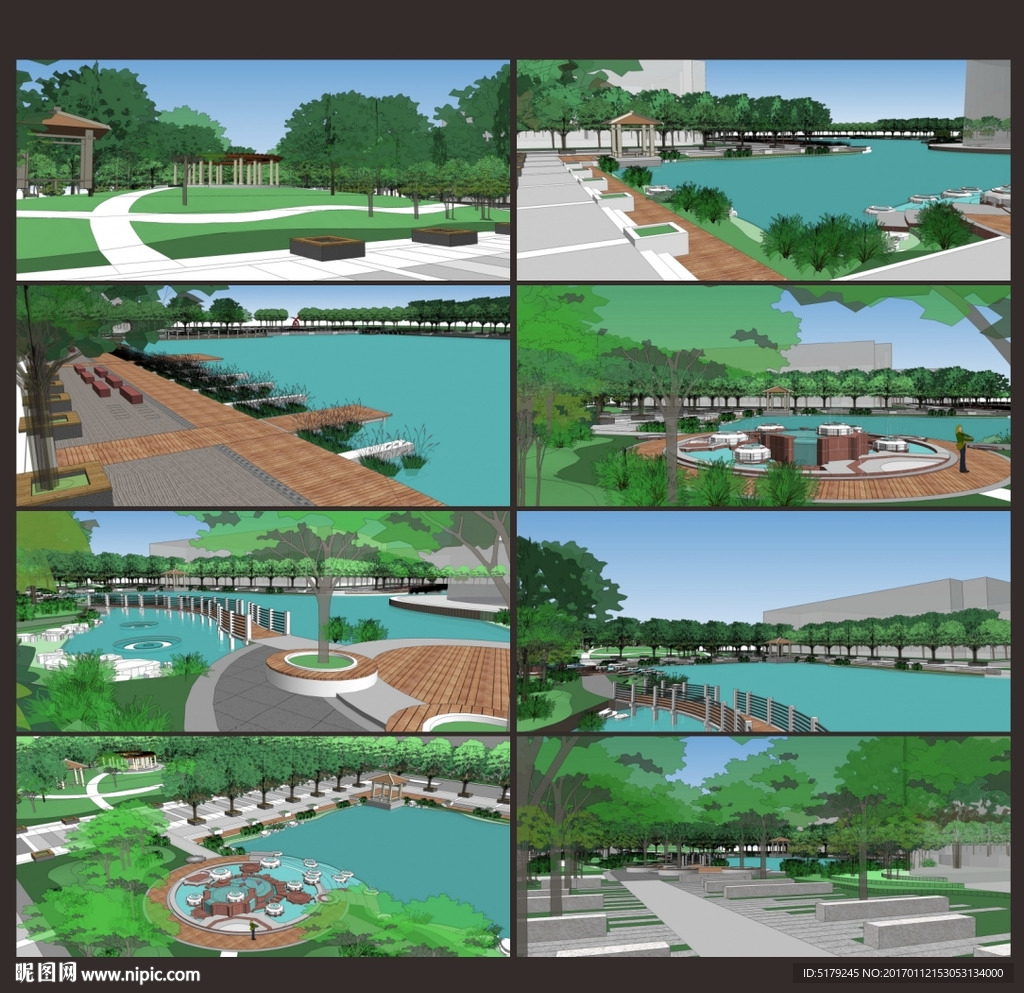 草图大师SU主题公园广场