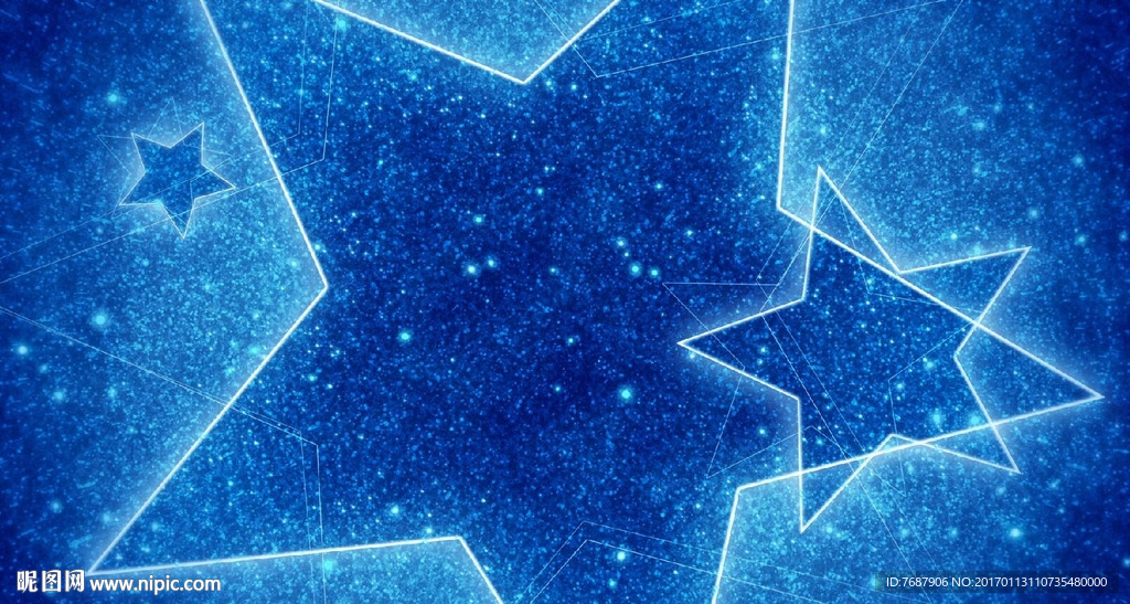 蓝色梦幻星星