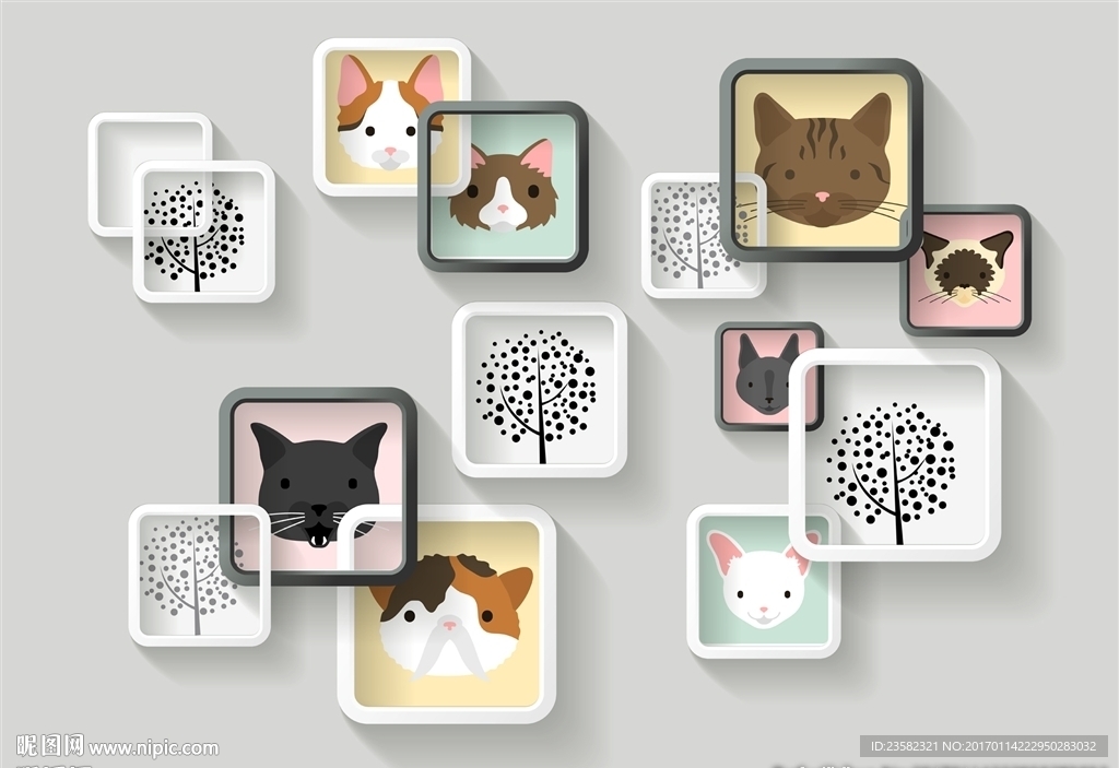 现代简约背景墙